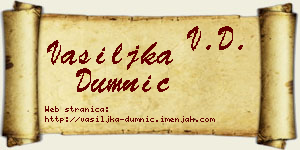 Vasiljka Dumnić vizit kartica